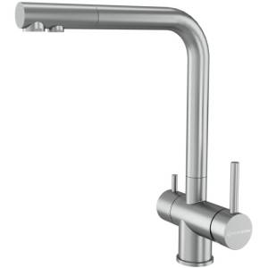 Смеситель для кухни Kuchenstern Fokus-FS 401SS40 нержавеющая сталь