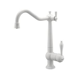 Смеситель для кухни Paulmark Retro Re213226-WH белый матовый