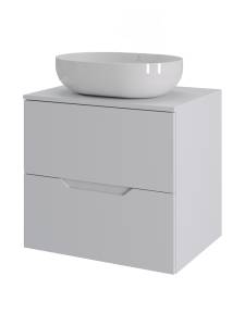 Тумба с раковиной Agger Свит SWE600ETWH-ST-5480W белая матовая, 60 см