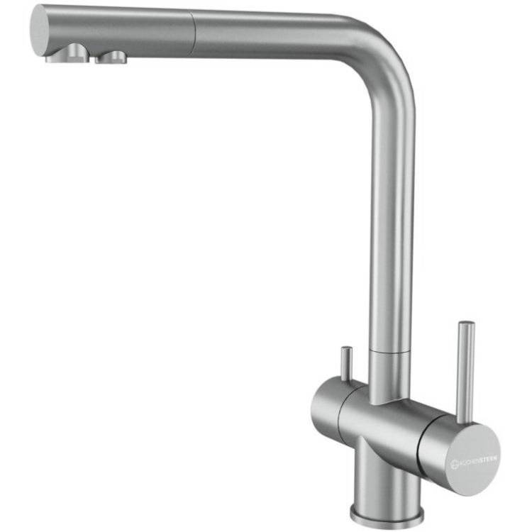 Смеситель для кухни Kuchenstern Fokus-FS 401SS40 нержавеющая сталь