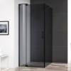 Душевой уголок Cezares Slider AH 1 90-80/90 Grigio Nero профиль черный, стекло серое