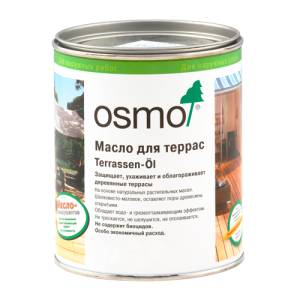 Масло для террас Osmo Terrassen-Öl 016 масло для бангкирай темное 0.125 л