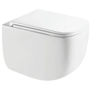 Унитаз подвесной AQUAme AQM2016PRO безободковый, сиденье микролифт, смыв Invisible, белый глянец