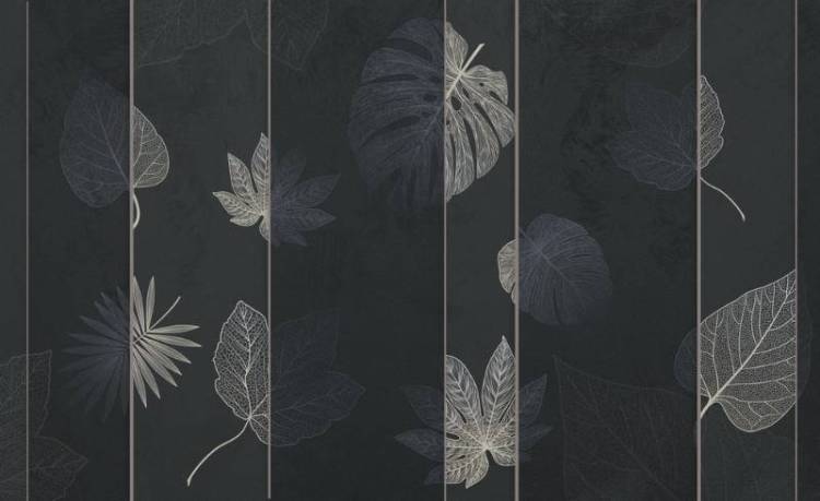 3D Фотообои Artegrafico «Графитовый листопад» PL-035 песок