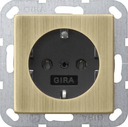 Розетка Gira System 55 Schuko с/з 16A 250V безвинтовой зажим бронза/антрацит 0188603