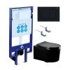 Комплект Aquatek Мия SET AQUATEK Мия-MB-012 4в1 безободковый, с микролифтом, черный матовый