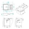 Мойка кухонная Alveus Line 70 1065684 Nat-90 с сифоном, 79x50 фото 3