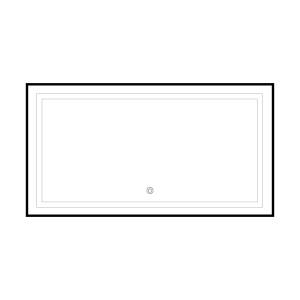 Зеркало Fixsen FX-2120B с LED подсветкой, черное, 120x80 см