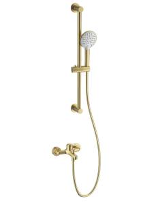 Смеситель для ванны Wonzon & Woghand WW-4560-BG с душевым гарнитуром, брашированное золото