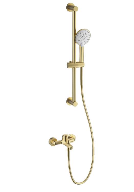 Смеситель для ванны Wonzon & Woghand WW-4560-BG с душевым гарнитуром, брашированное золото