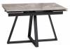 Стол Woodville Силлем 588058 dyna fantasico grey, черный 120(180)x80x77