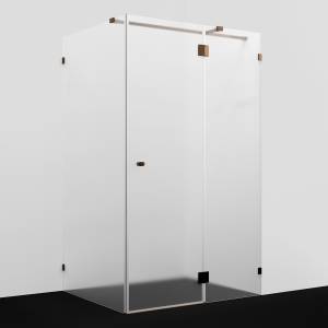 Душевой уголок Wasserkraft Ems 76H07L-MG профиль глянцевое золото, стекло матовое, 121x100x200