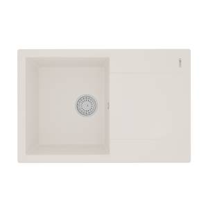 Кухонная мойка Lemark IMANDRA 760 9910028 врезная прямоугольная с крылом из кварцгранита жасмин