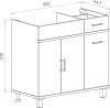 Мебель для ванной Misty Купер 90 L с бельевой корзиной фото 8