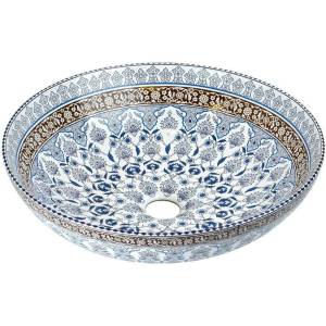 Раковина Bronze de Luxe Марракеш 1008 40 см, синяя