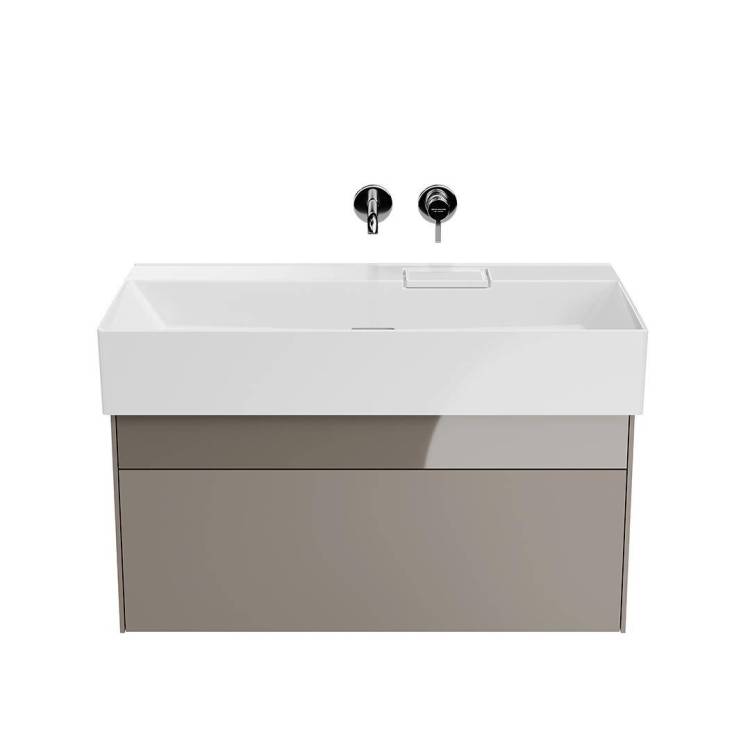 Тумба под раковину Kerama Marazzi Logica LOG.90.2\SAN подвесная 2 ящика 90, песчаный + рак. LO.wb.90.2