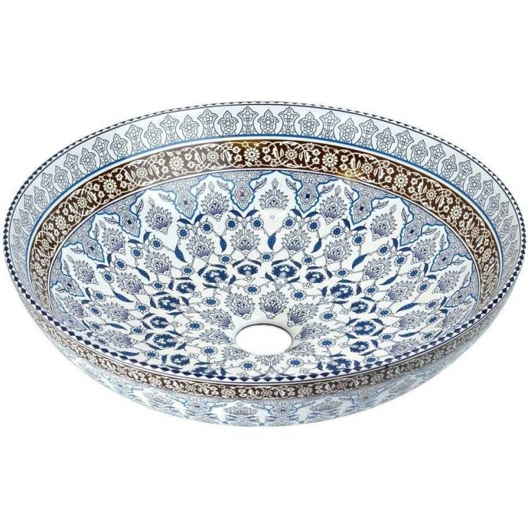 Раковина Bronze de Luxe Марракеш 1008 40 см, синяя