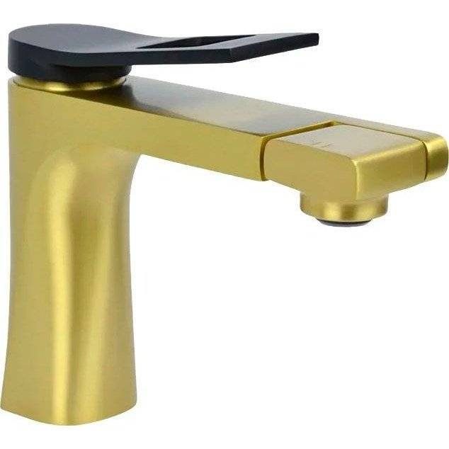 Смеситель для раковины Bronze de Luxe Element EL02XGB черный, золото