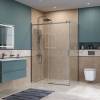 Душевой уголок BelBagno SOFT_CLOSE-2-AH-1-140/100-C-GM профиль оружейная сталь, стекло прозрачное, 140x100x200 фото 3