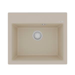 Кухонная мойка Lemark HANKA 570 9910014 врезная прямоугольная из кварцгранита бежевый