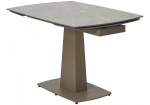 Стол Woodville Balde 593884 matt latte stone solid ceramic/taupe 140(200)x85x76