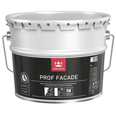 TIKKURILA PROF FACADE краска фасадная всесезонная, органоразбавляемая, база C (9л)