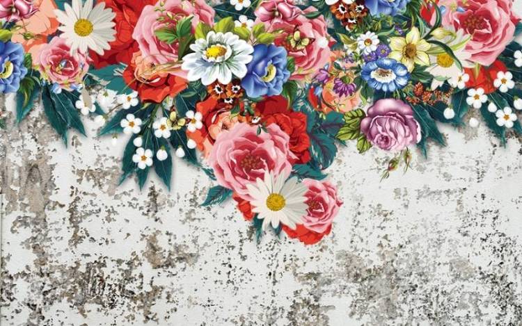 3D Фотообои Artegrafico «Скромный букет» BT-017 акварель