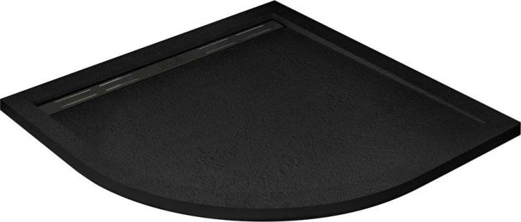 Поддон для душа Cezares TRAY-AS-R-90-30-NERO 90x90, с сифоном, черный матовый
