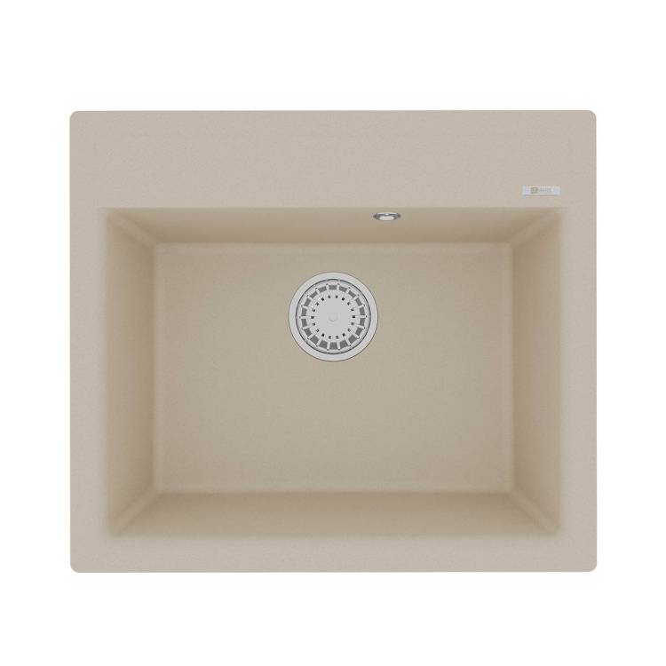 Кухонная мойка Lemark HANKA 570 9910014 врезная прямоугольная из кварцгранита бежевый