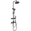 Душевая стойка Wonzon & Woghand WW-C3017-A1-MB черная, с термостатом