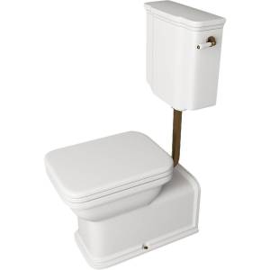 Унитаз Kerasan Waldorf со средним бачком, ручка смыва справа, бронза