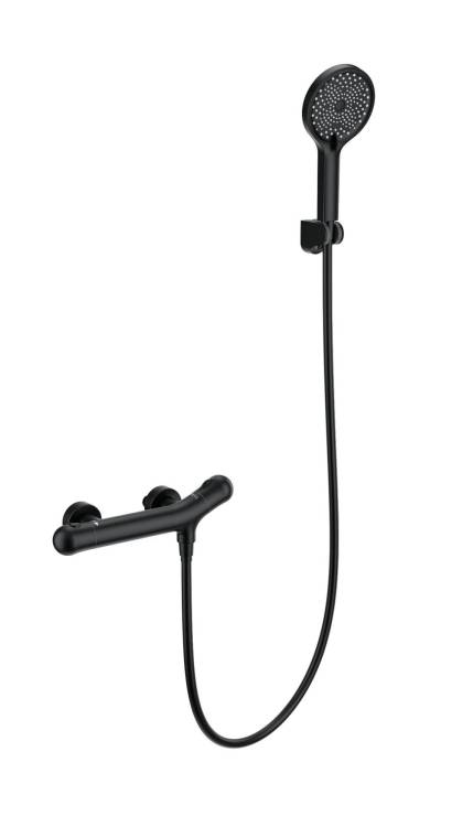 Смеситель для душа Wonzon & Woghand WW-B2057-A-MB с термостатом, черный матовый