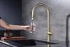 Смеситель для кухни Paulmark Galant Ga213077-LG с выдвижным изливом, светлое золото фото 5