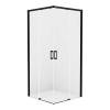 Душевое ограждение NEW TRENDY PRIME BLACK 100x70x200 D-0316A/D-0351A (черный)