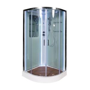 Душевая кабина AvaCan A01LEDKN с подсветкой и кнопкой, 100x100x220