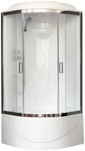 Душевая кабина Royal Bath RB 90BK1-M-CH с высоким поддоном, с сиденьем