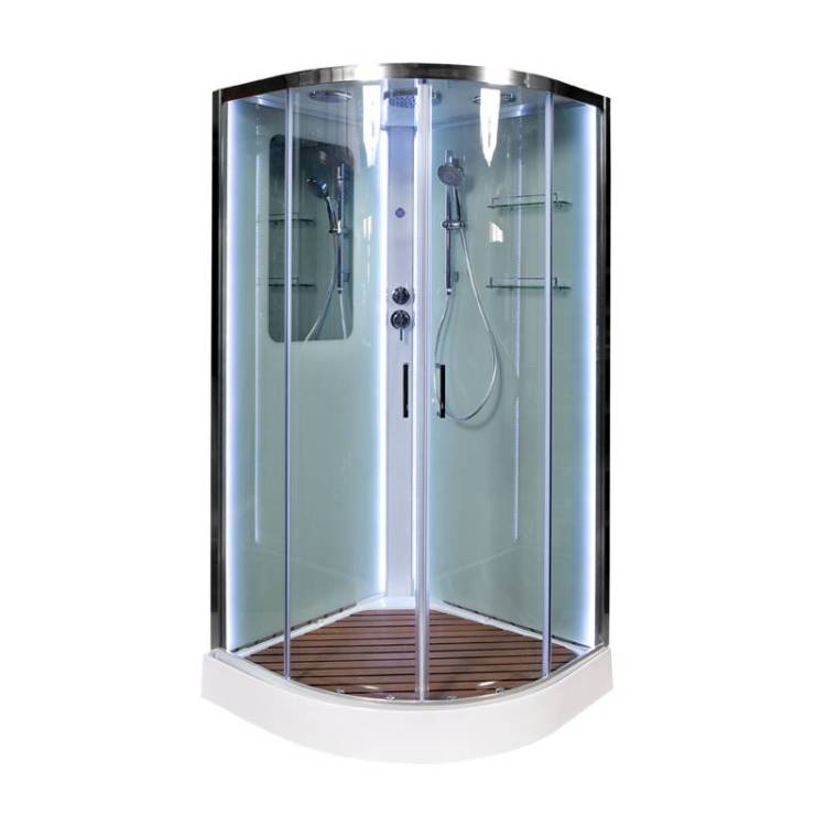 Душевая кабина AvaCan A01LEDKN с подсветкой и кнопкой, 100x100x220