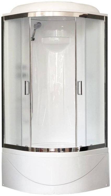 Душевая кабина Royal Bath RB 90BK1-M-CH с высоким поддоном, с сиденьем