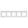Рамка 5-постовая IEK Brite BR-M52-12-K91 арктический белый/белый фото 3