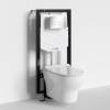 Комплект Wasserkraft Vils 56TLT.010.ME.BN03.H001 унитаз подвесной, белый, сиденье микролифт, с инсталляцией, кнопка никель фото 2