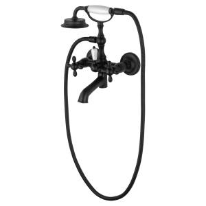 Смеситель для ванны Wonzon & Woghand WW-88639020-MB с душевым гарнитуром, черный матовый