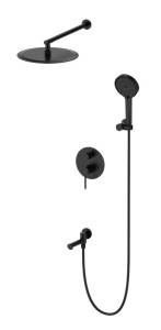 Душевой комплект Oliveeka Y OL-939017-MB с внутренней частью, черный матовый