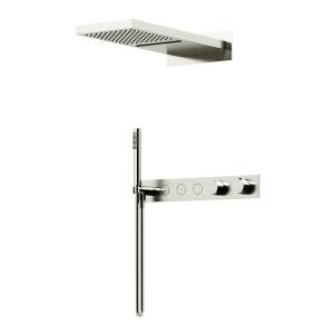 Душевой комплект Sancos Linn SC9023BN никель брашированный, с термостатом, с внутренней частью