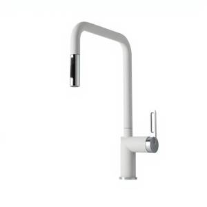 Смеситель для кухни Granula GR-8173 арктик, с выдвижным изливом