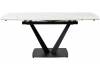 Стол Woodville Alarti 493187 matt white marble sintered stone/black 120(180)x80x76 фото 3