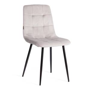 Стул Tetchair Chilly (mod. JSC-220) 21497 Light grey (светло-серый) HLR14, черный, велюр, металл