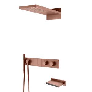 Душевая система Boheme Zodiac 133-BRB Brushed Bronze, с термостатом, с внутренней частью