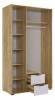 Шкаф платяной Mebelson Адам MSA-04.2563 дуб крафт золотой/белое дерево фото 2