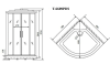 Душевая кабина Timo 6609 PDS 90x90x220 фото 7