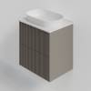 Тумба с раковиной La Fenice Terra Twin Cappuccino NFNC-01-TER-C-60-2-3-M-GG бежевая матовая, 60 см